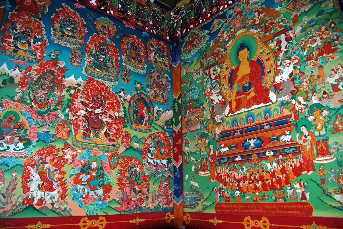 21 Tengboche Gompa - Painting Of Wrathful Deities, Buddha